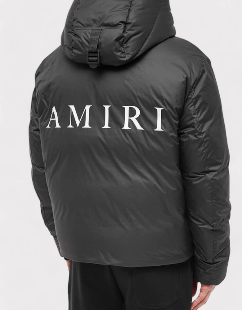 Hooded Down Puffer Jacket Black M