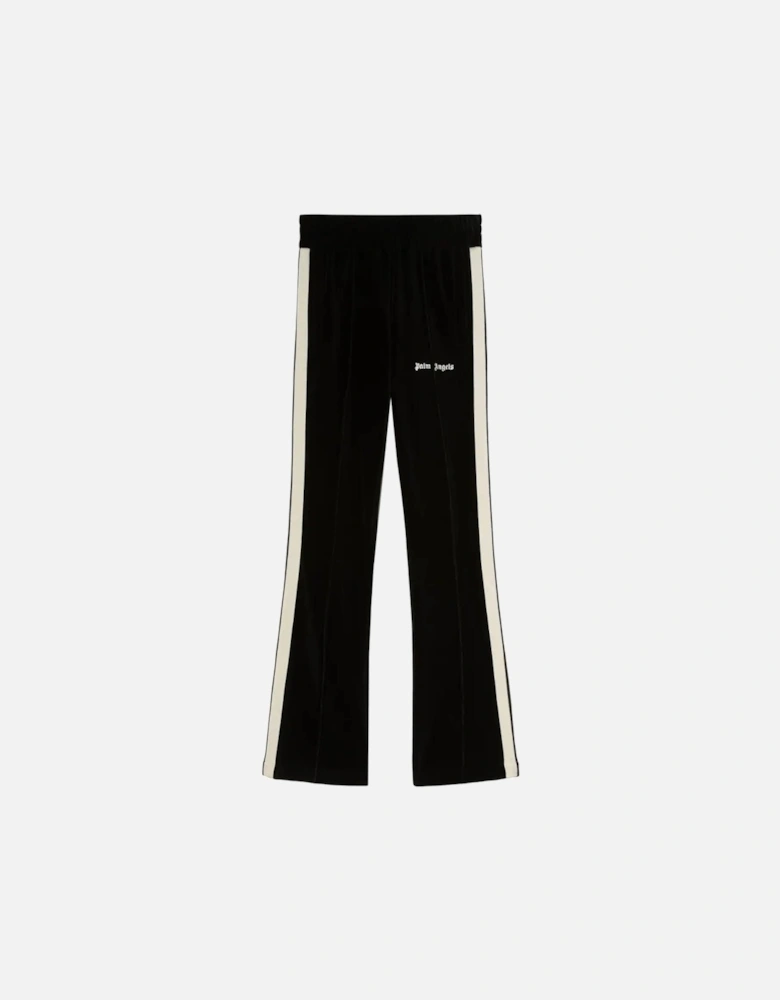 Velvet Flare Track Pants Black