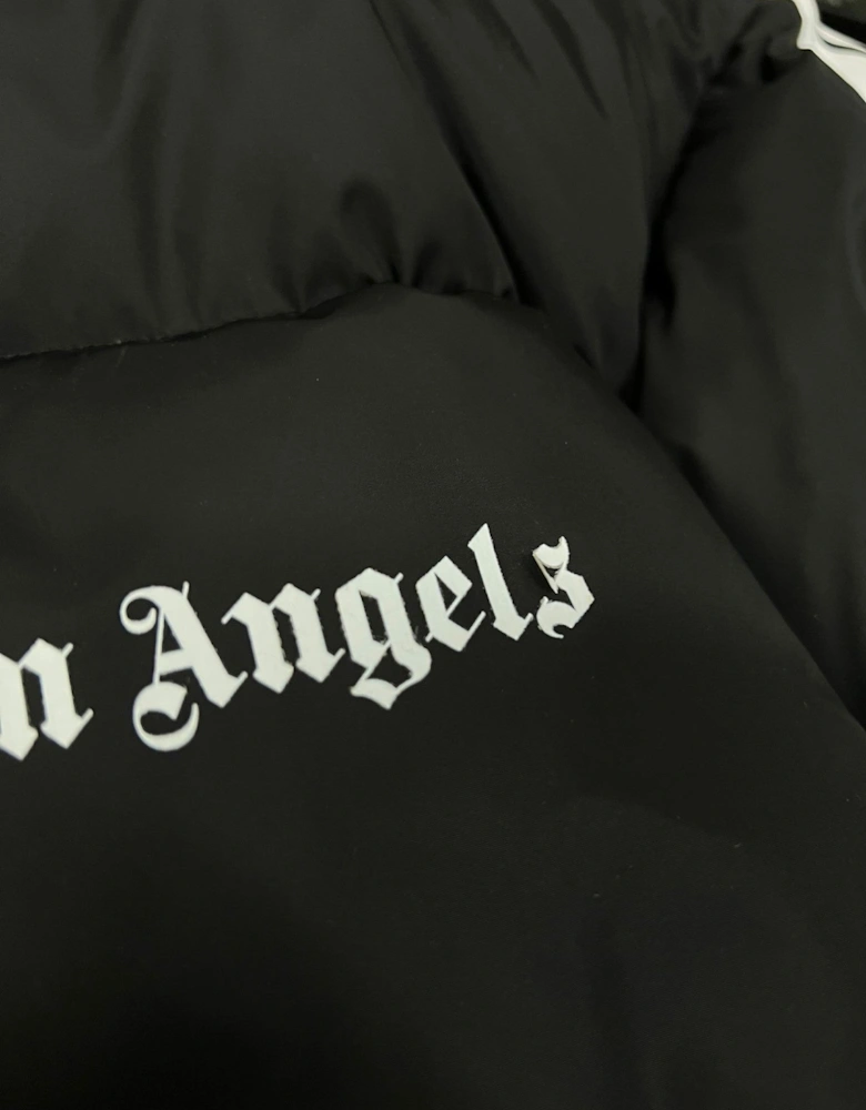 Black Quilted Down Track Jacket Black Wmns L