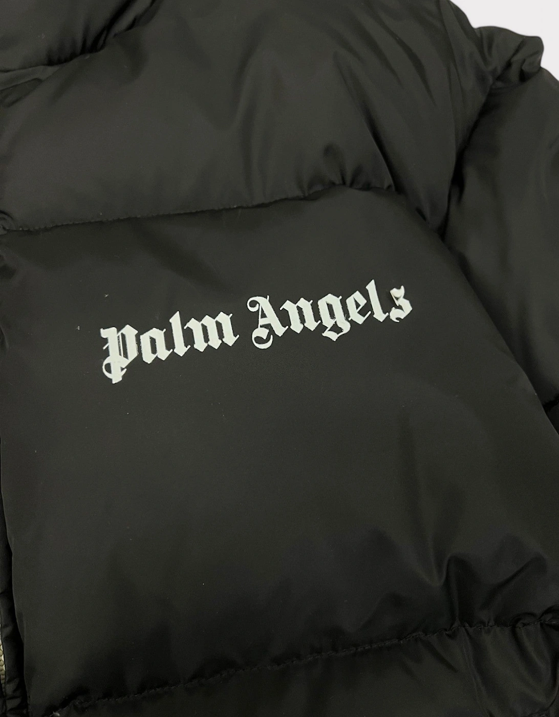Black Quilted Down Track Jacket Black Wmns L