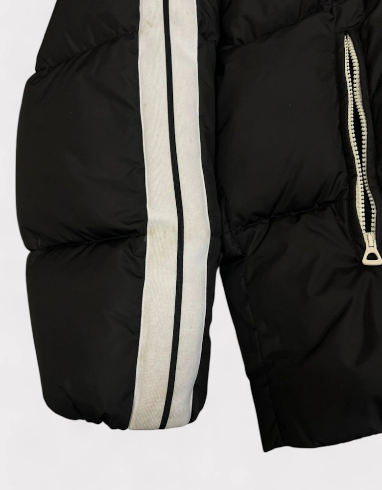 Black Quilted Down Track Jacket Black Wmns L