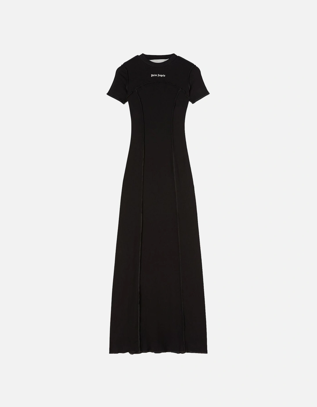 open Back Logo Rib Dress Black, 7 of 6