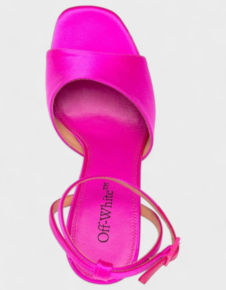 Pop Pearl Satin High Heels Fuchsia Pink