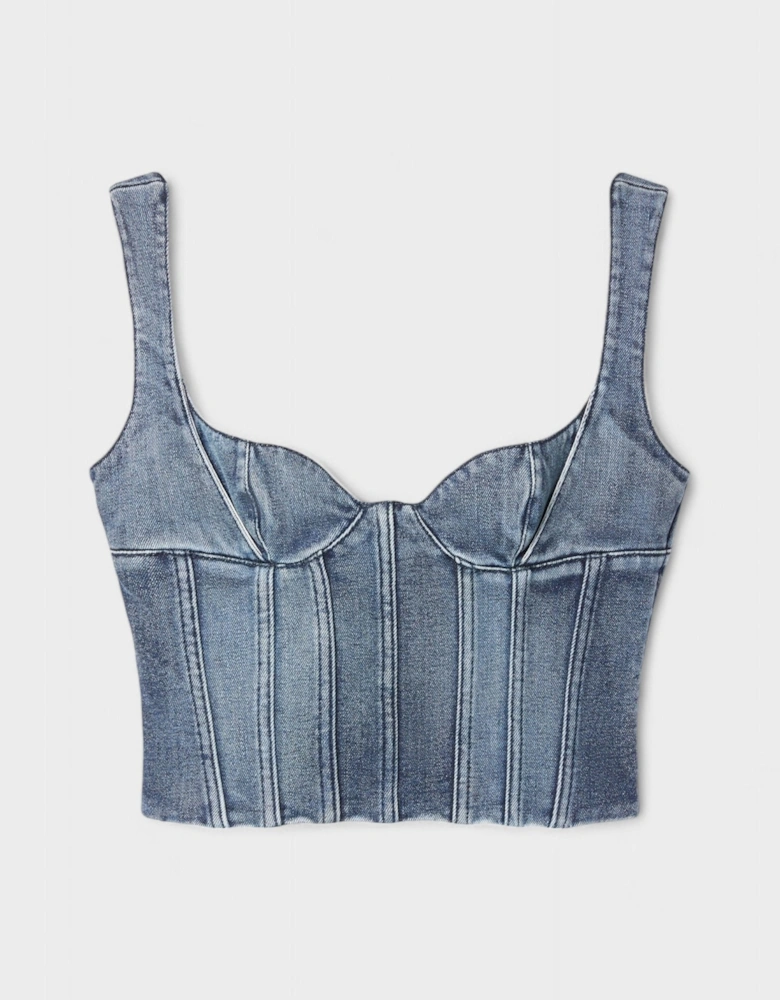 Bustier Top Denim Blue