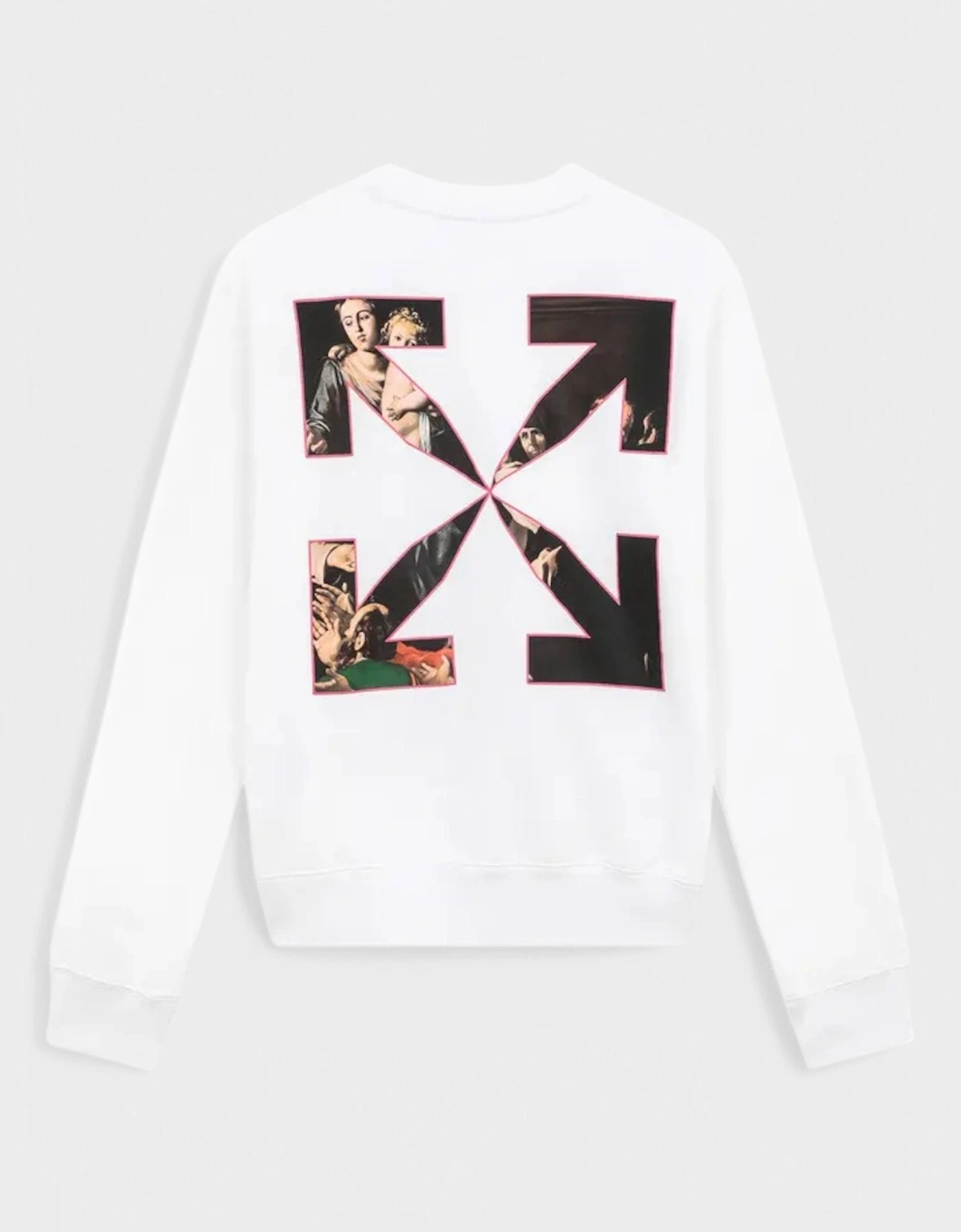 Sprayed Caravagio Slim Crewneck White