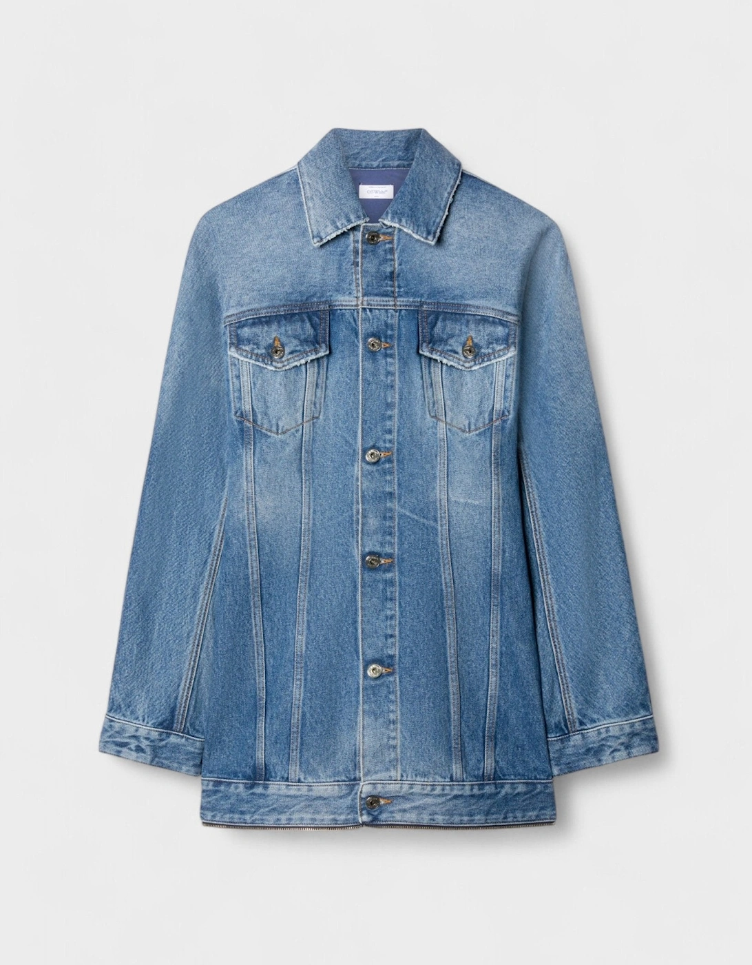 Round Zip Dress Denim Blue, 6 of 5