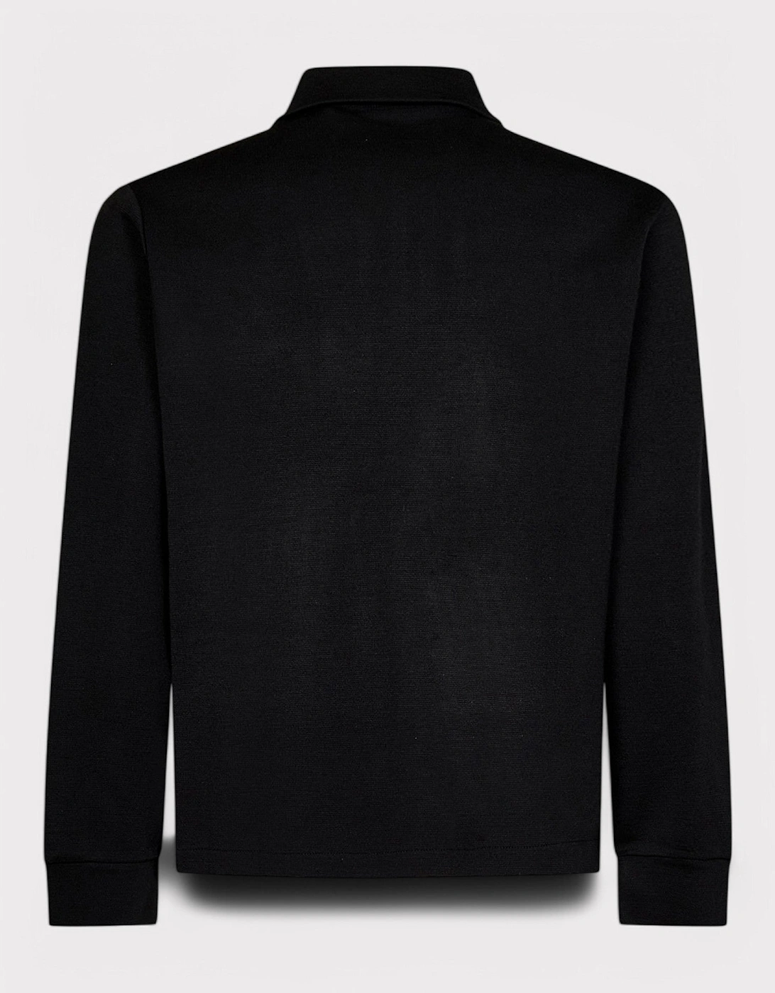 Shirt Collar Knit Track Jacket Black