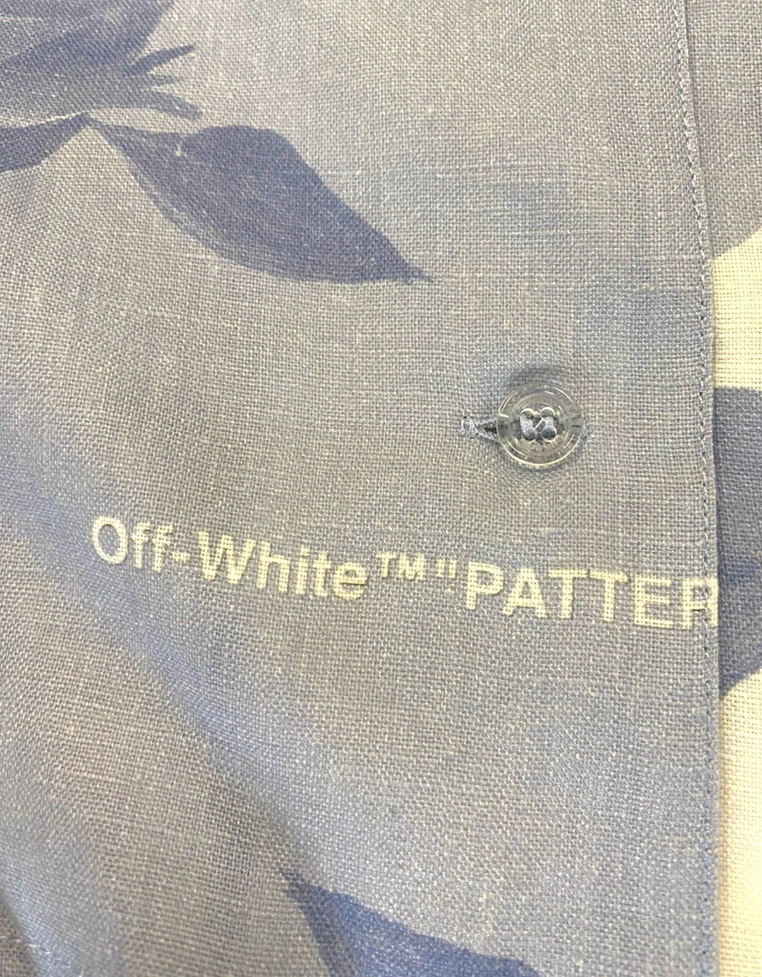 Staff Flowers Linen Shirt Blue