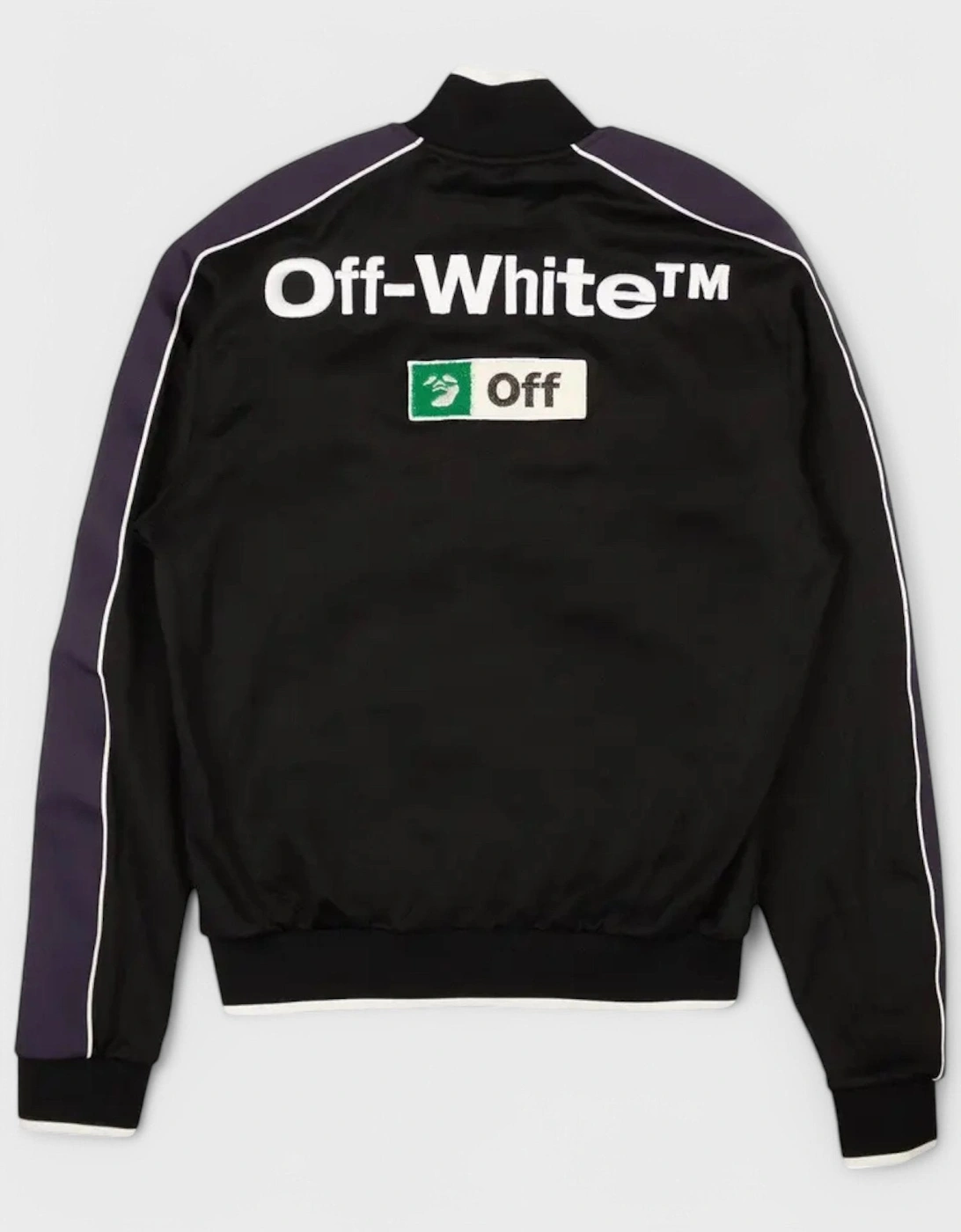 Logo Slim Track Jacket Black White, 4 of 3