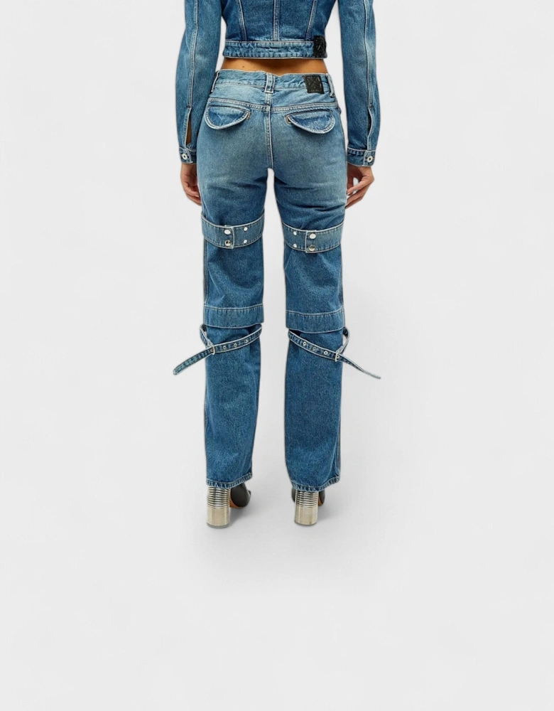 Cargo Zip Pant Denim Blue