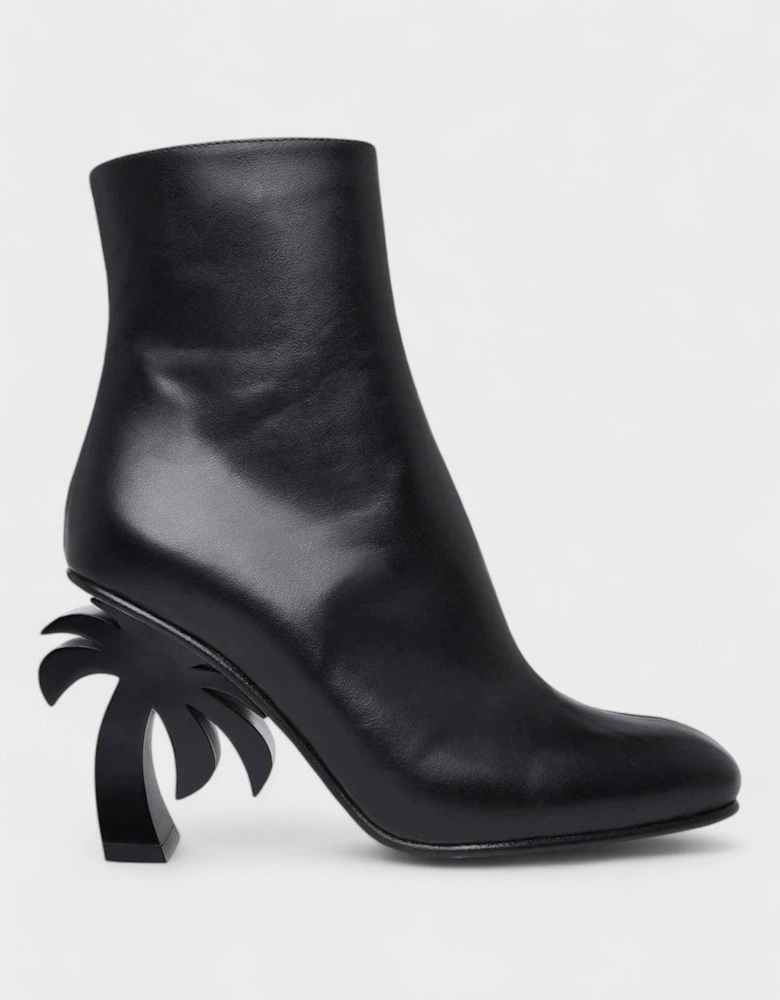 Palm Heel Ankle Boots Black