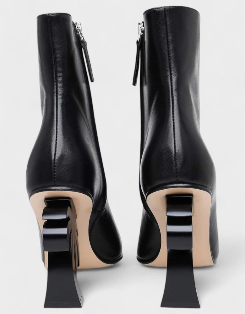 Palm Heel Ankle Boots Black