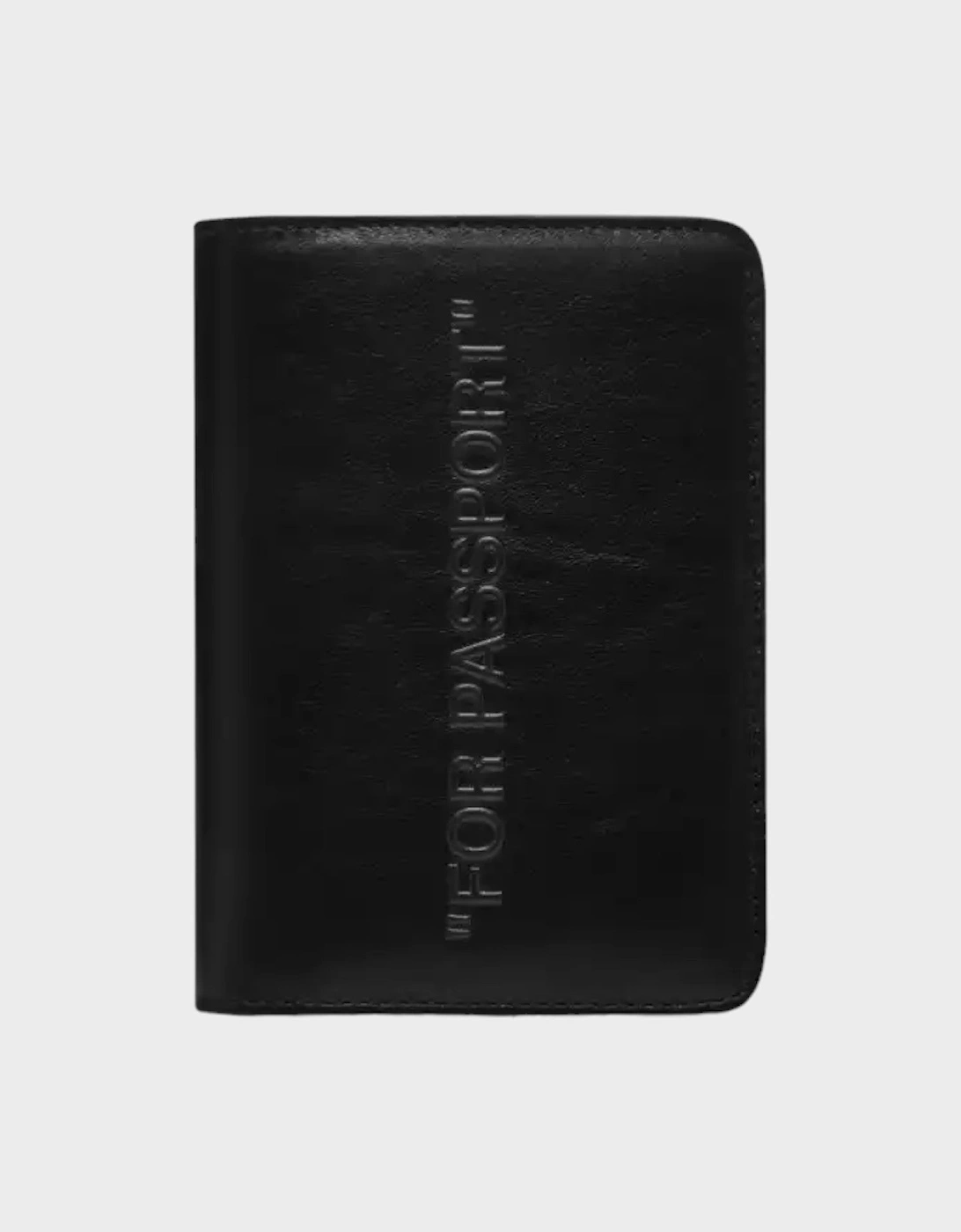 Off White Debossed Quote Passport Holder Black, 5 of 4