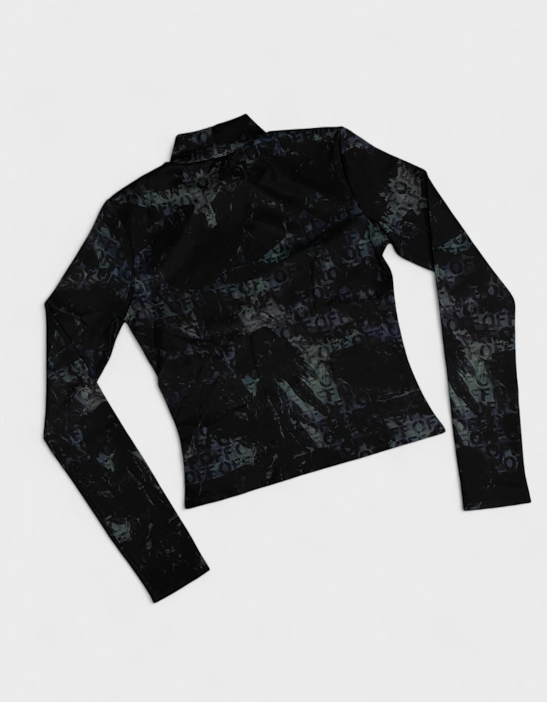 Off All Over Print Sleek L/S Top