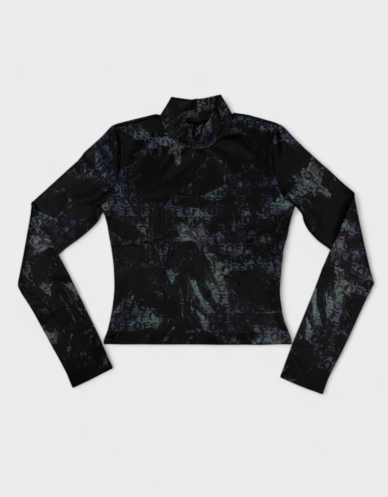Off All Over Print Sleek L/S Top