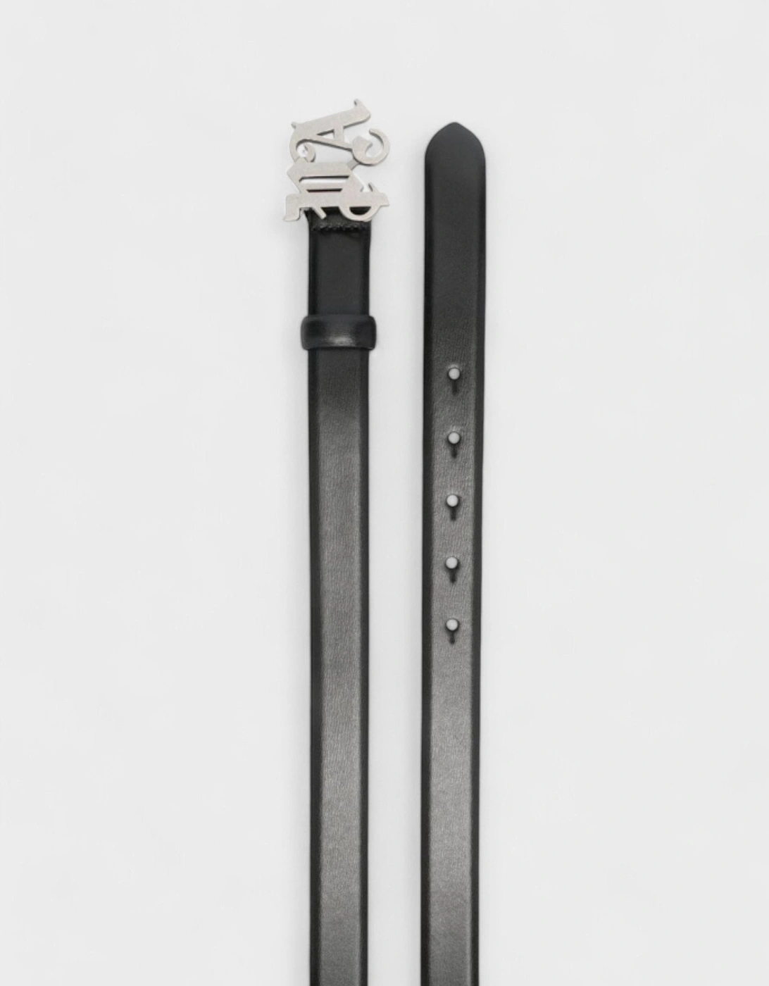 Monogram Caviar Belt Black Silver