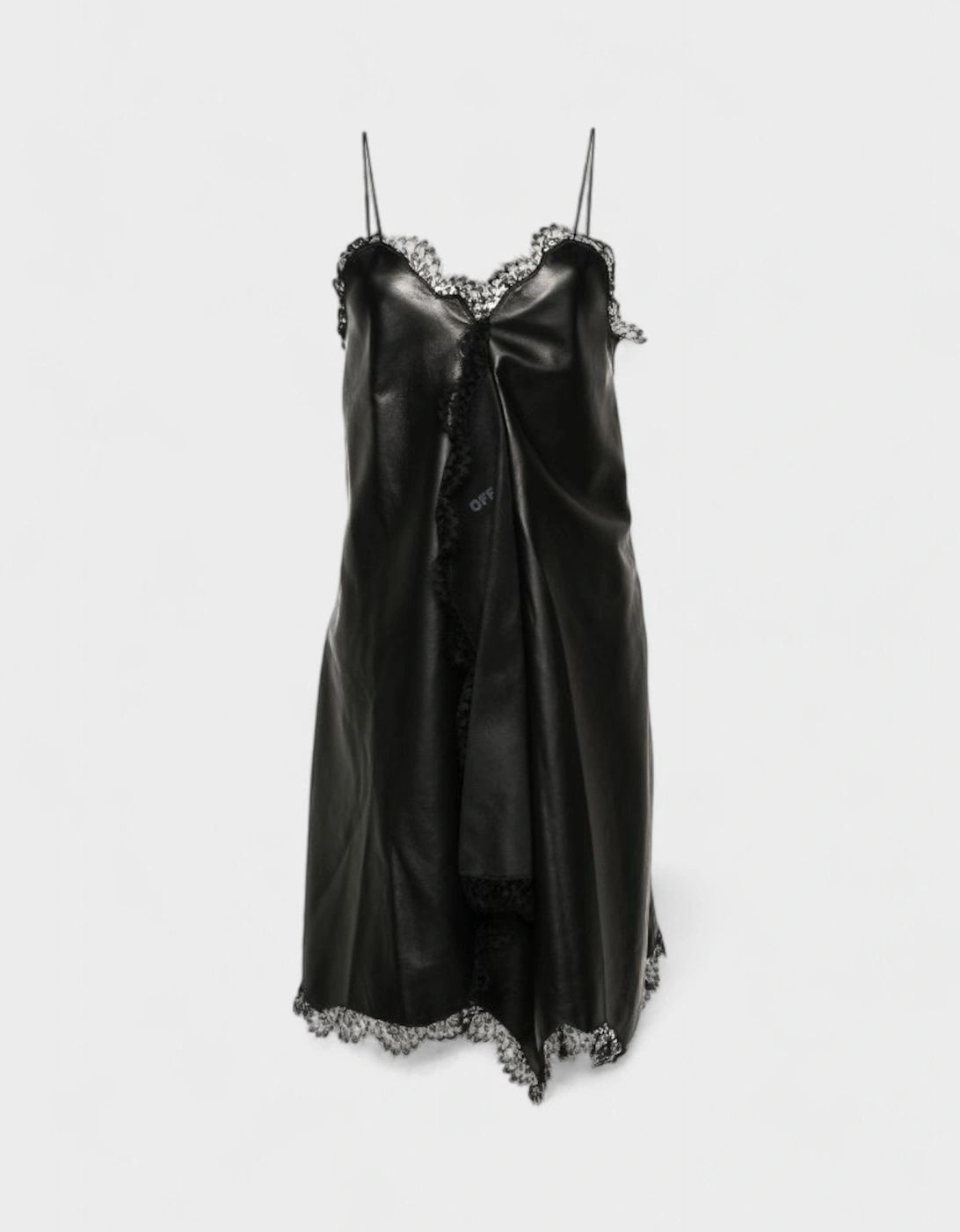 Lace Nappa Slip Dress Black, 4 of 3