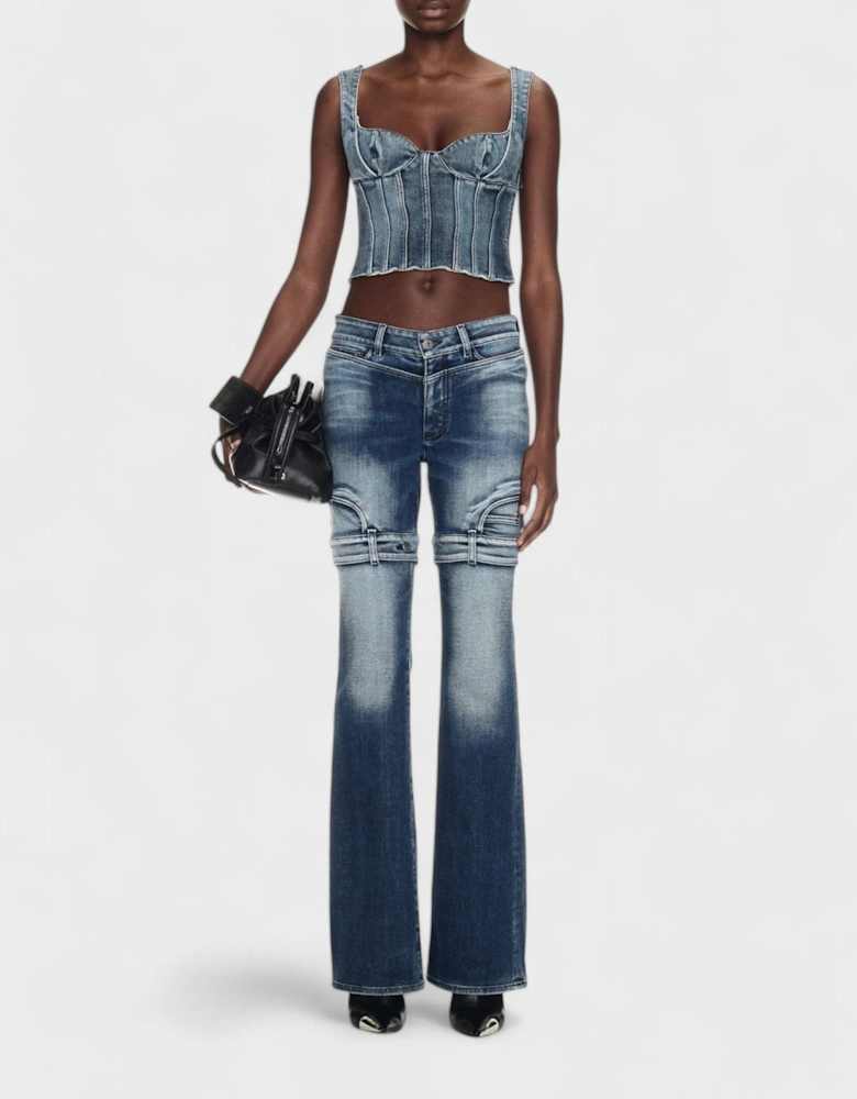 Upside Down Flared Jeans Denim