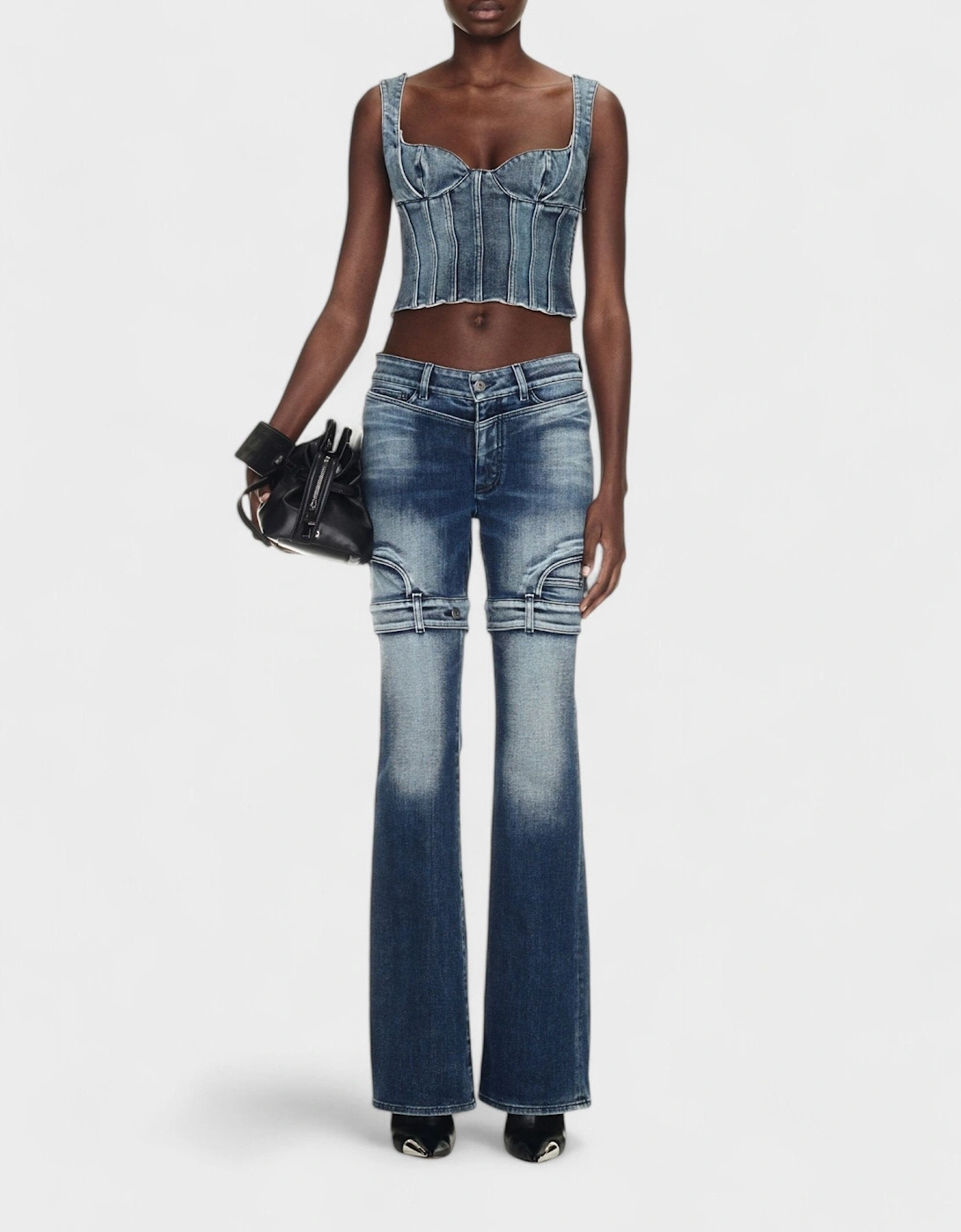 Upside Down Flared Jeans Denim