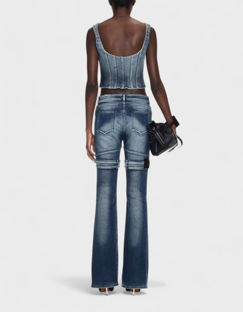 Upside Down Flared Jeans Denim