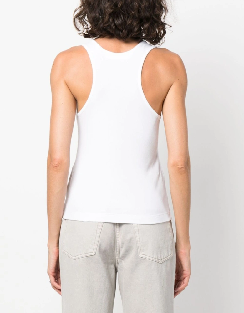 Classic Logo Rib Tank Top White