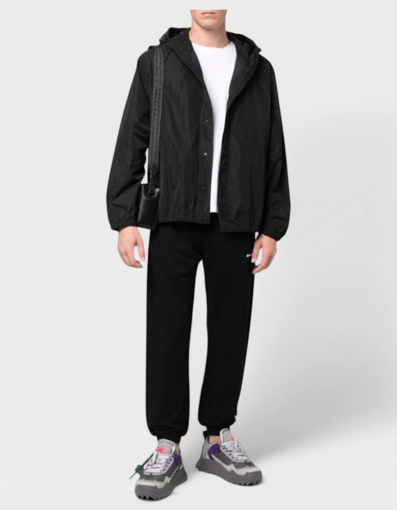 Wave Outline Diag Short Sweatpant Black