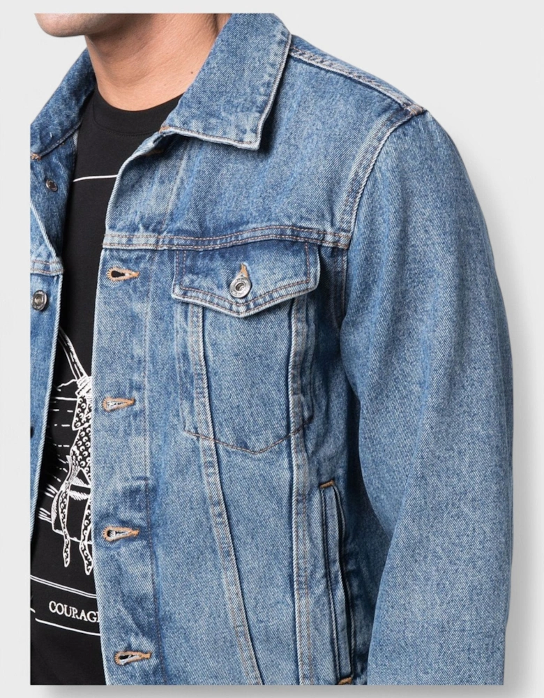 Indust Slim Denim Jacket Medium Blue