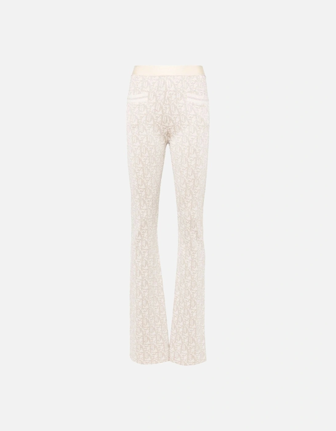 Monogram Jacquard Knitted Trousers Beige, 6 of 5