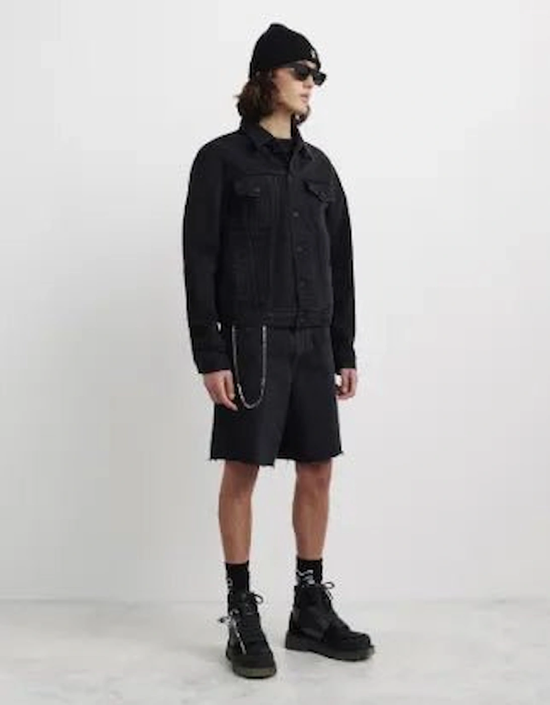 Meteor Slim Denim Jacket Black