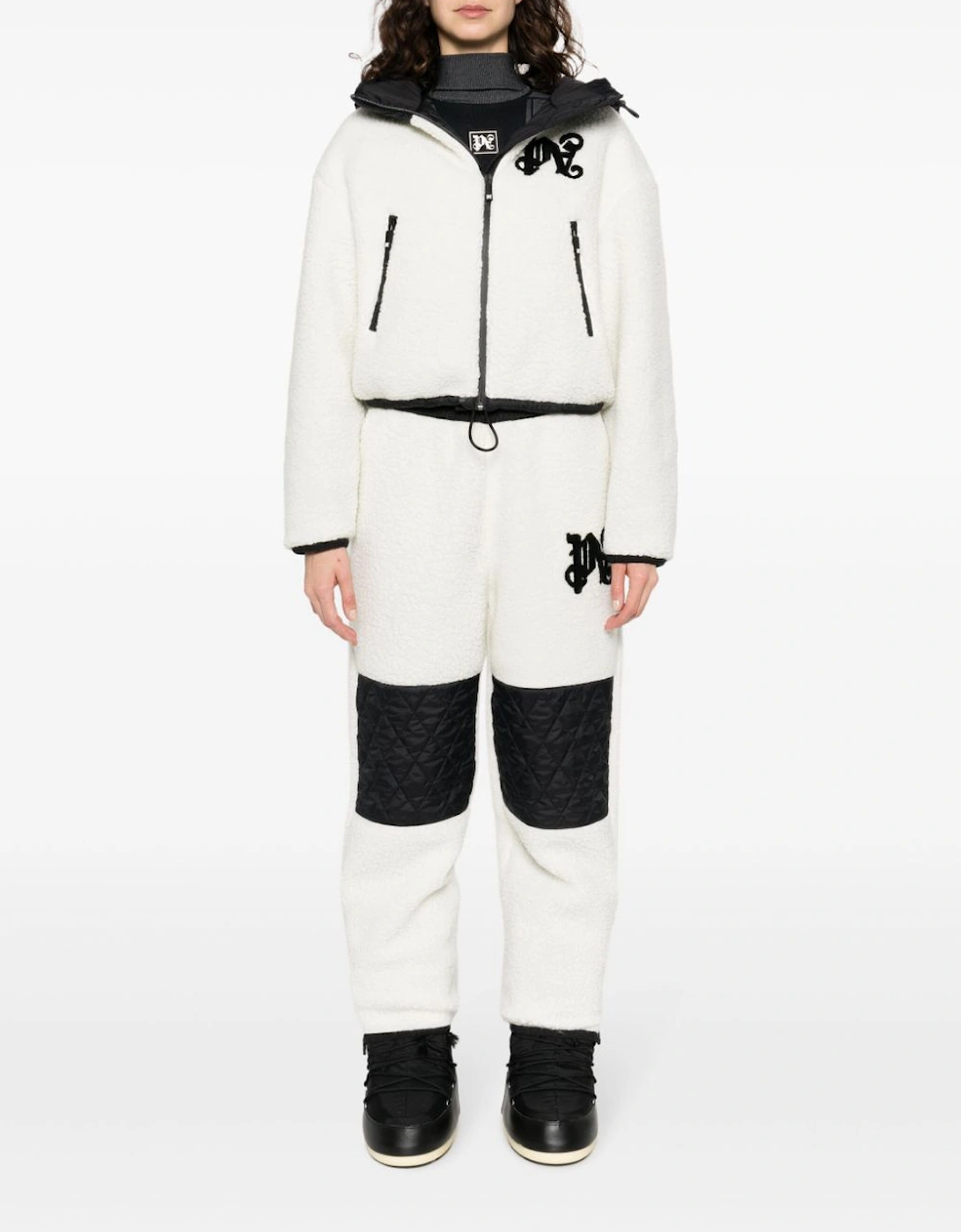 Monogram Ski Pants White Black