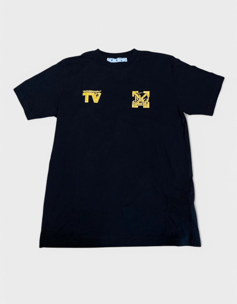 Off White Katsu Tv S/S T-Shirt Black Yellow