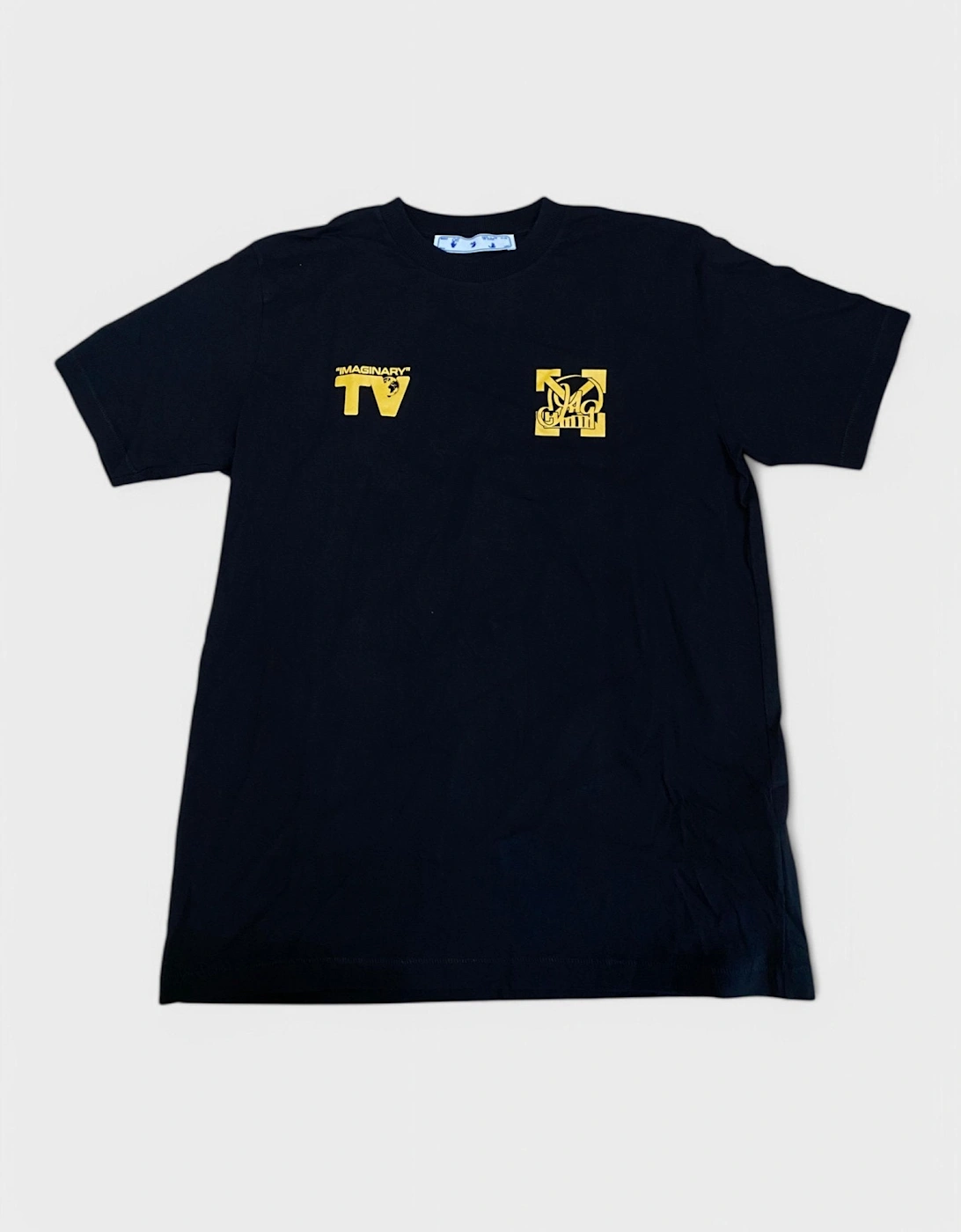 Off White Katsu Tv S/S T-Shirt Black Yellow