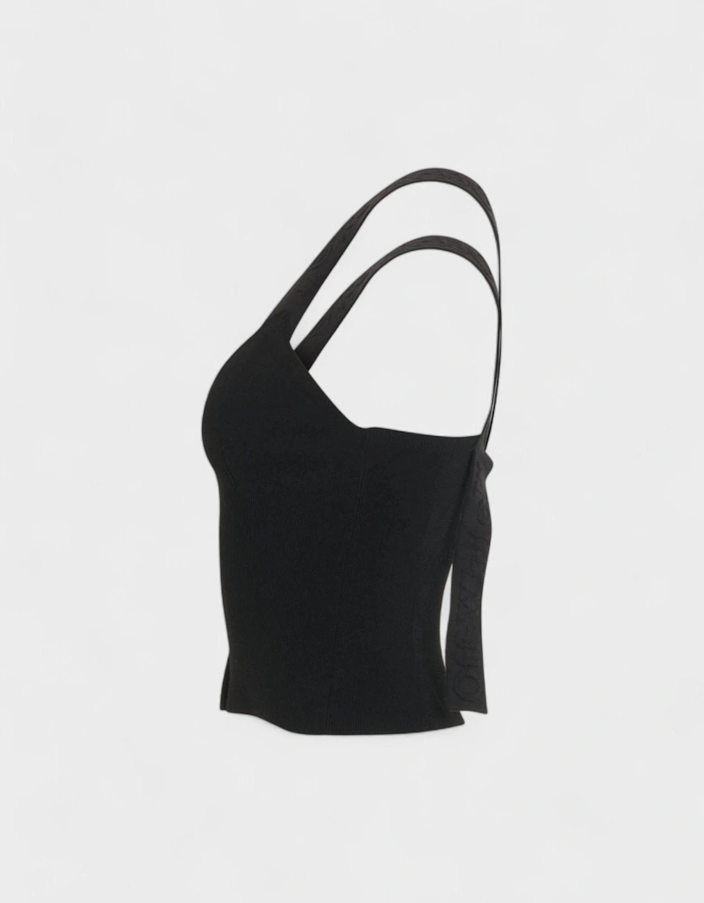 Logo Band Tank Top Black