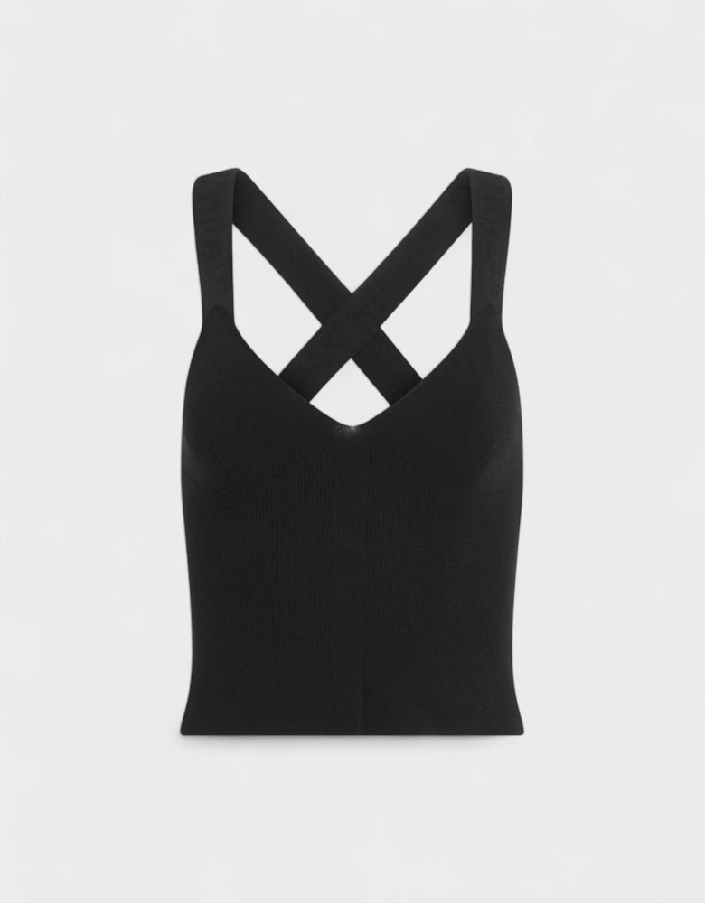 Logo Band Tank Top Black