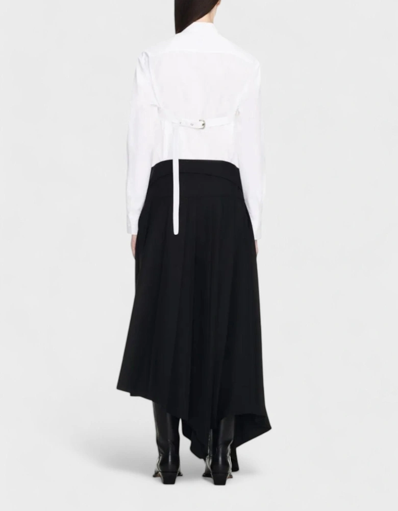 Poplin Cross Belt Shirt White
