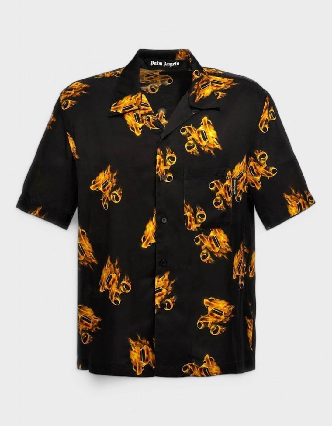 Burning Monogram Shirt Black/Gold, 3 of 2