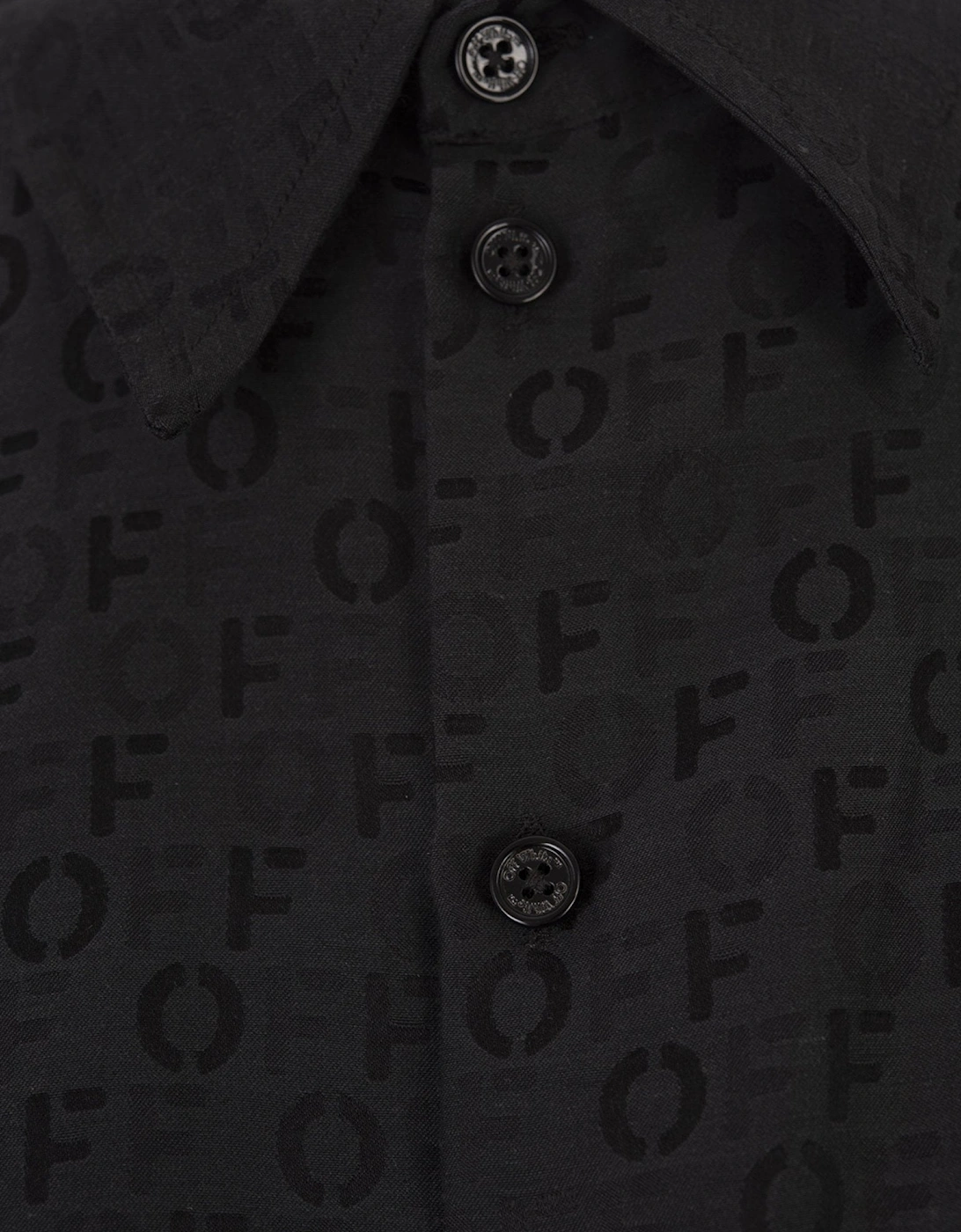 Off Jacquard Twist Shirt Dress 'Black'