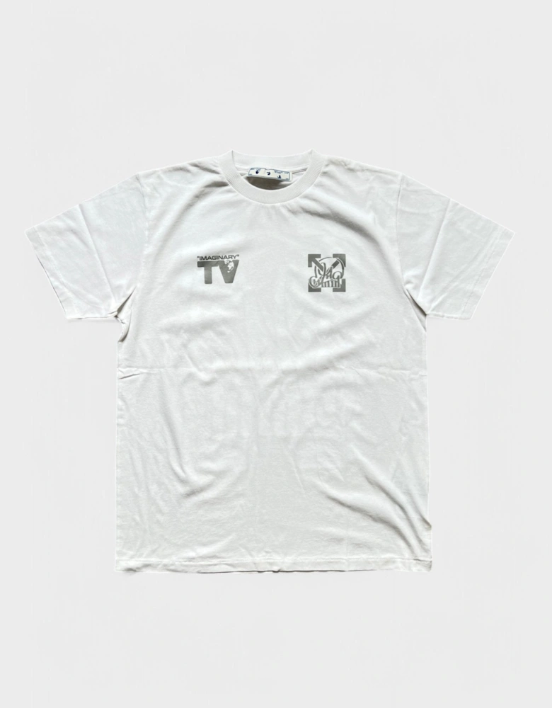 Off White Katsu TV S/S T-Shirt White Grey