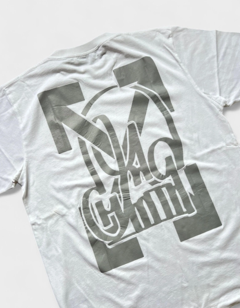 Off White Katsu TV S/S T-Shirt White Grey