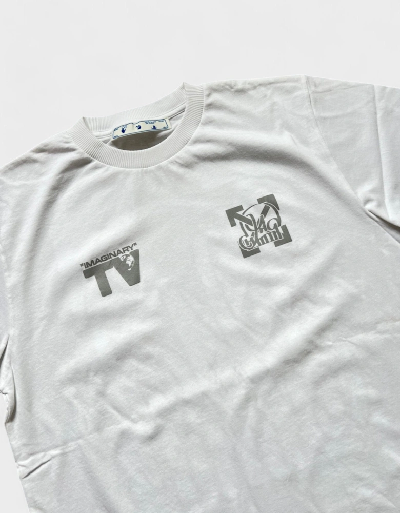Off White Katsu TV S/S T-Shirt White Grey