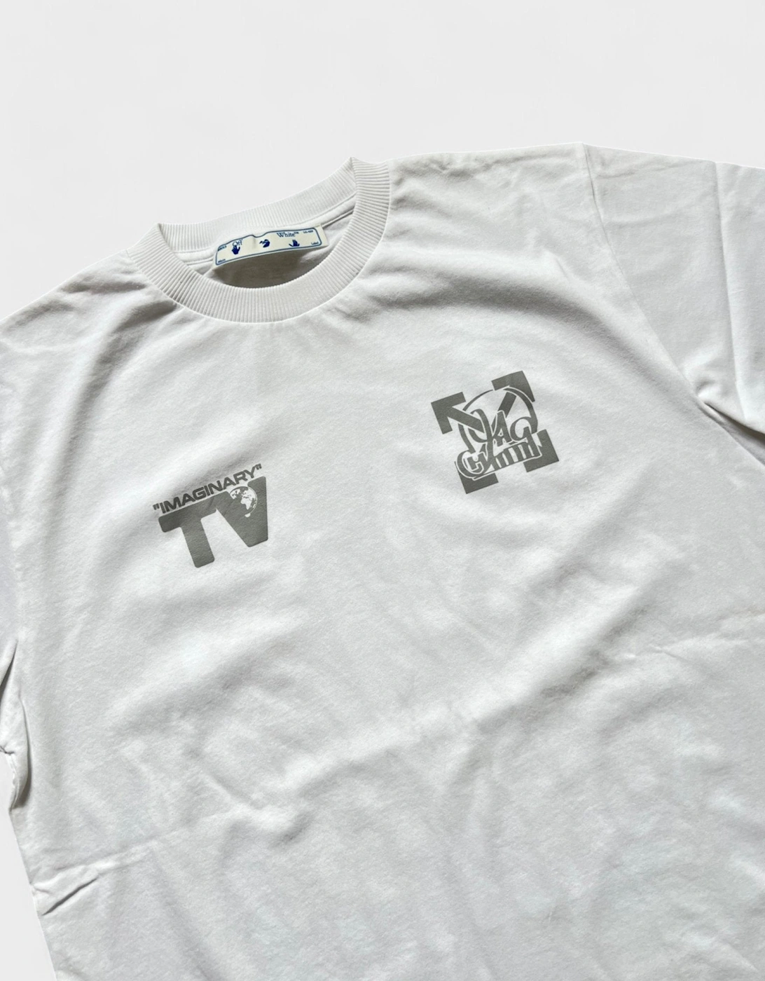 Off White Katsu TV S/S T-Shirt White Grey