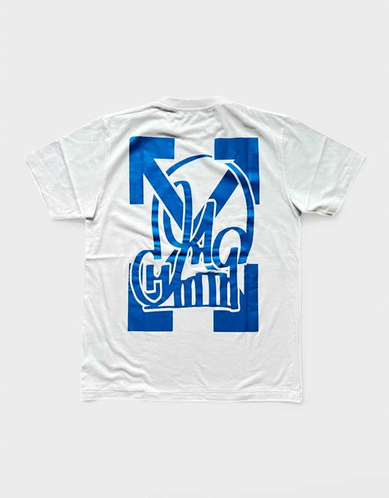 Off White Katsu TV S/S T-Shirt White Blue