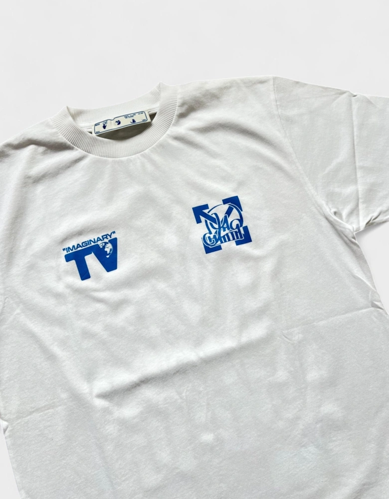 Off White Katsu TV S/S T-Shirt White Blue