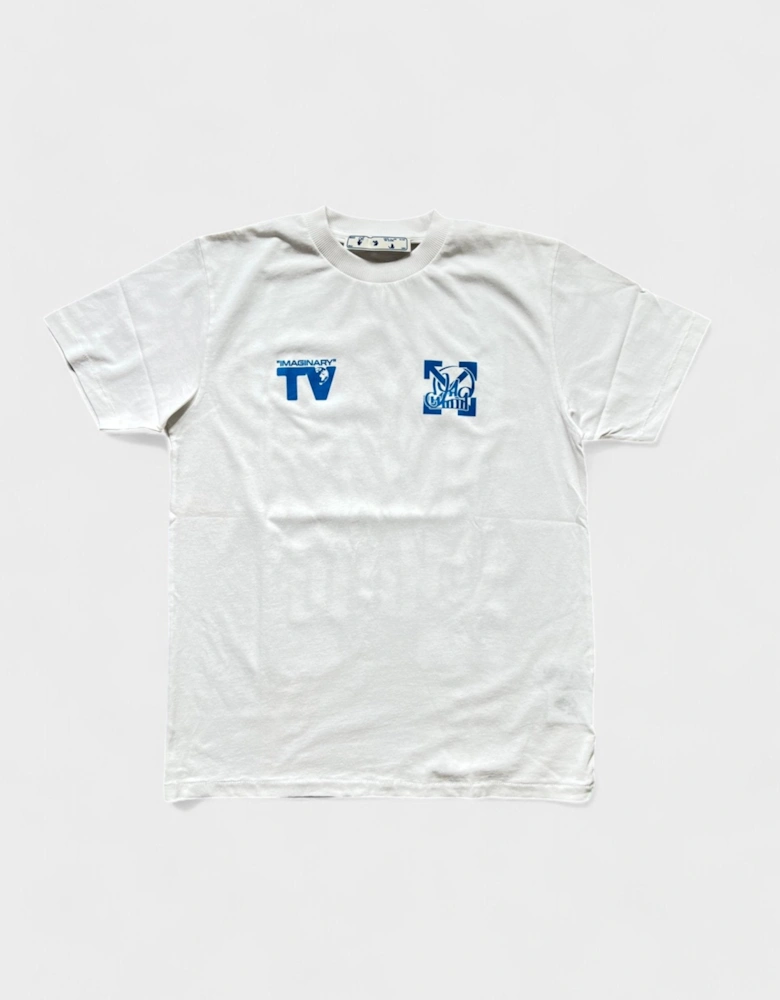 Off White Katsu TV S/S T-Shirt White Blue