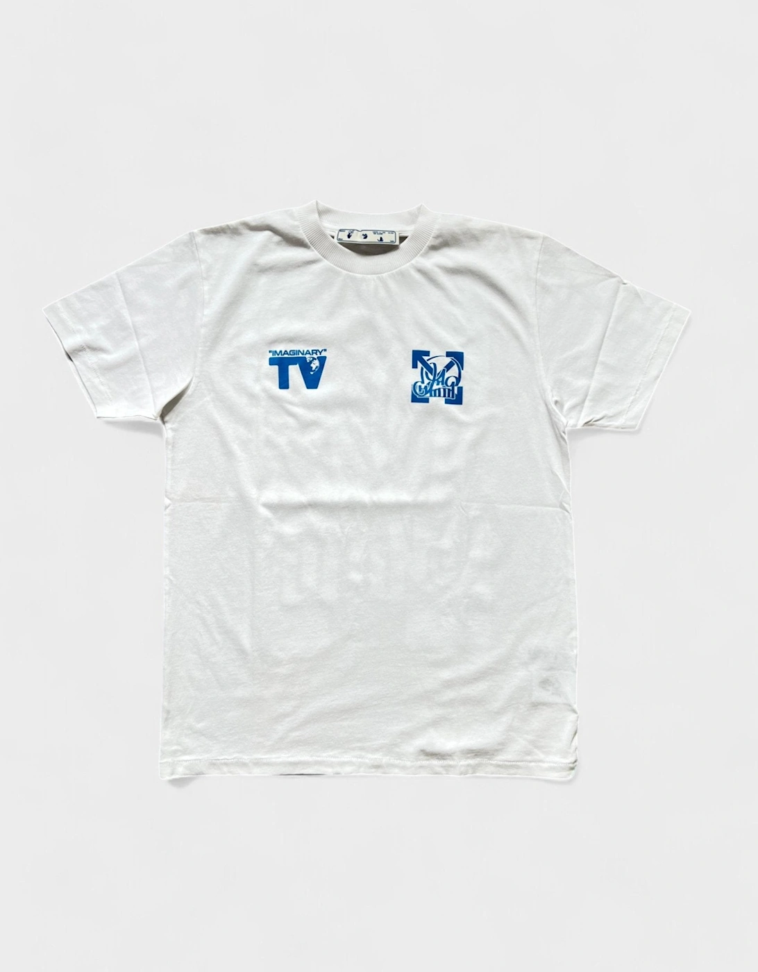 Off White Katsu TV S/S T-Shirt White Blue
