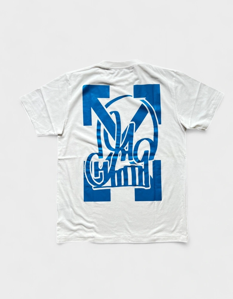 Off White Katsu TV S/S T-Shirt White Blue