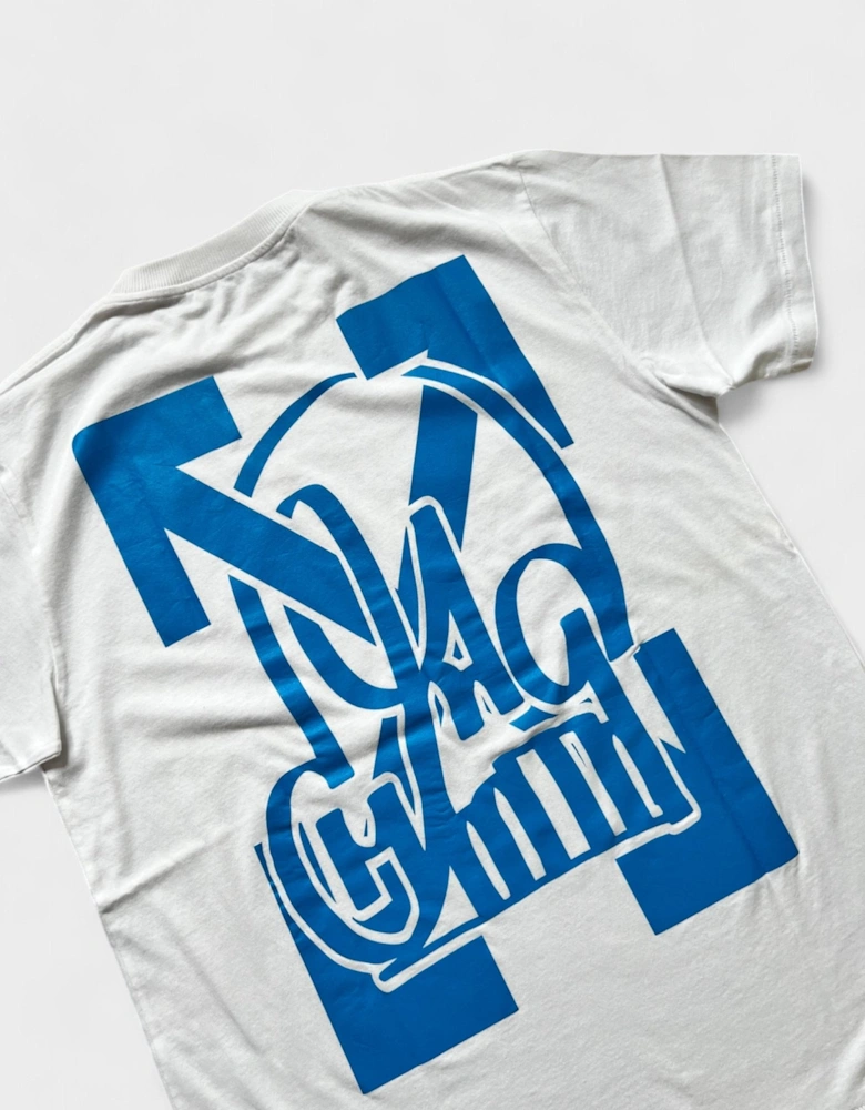 Off White Katsu TV S/S T-Shirt White Blue