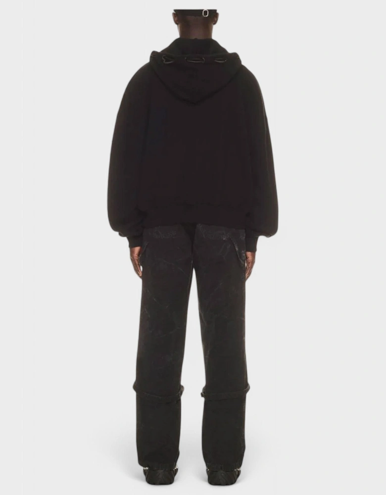 Give Me Space Dbl String Hoodie Black