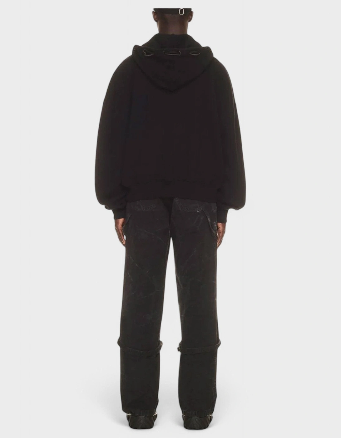 Give Me Space Dbl String Hoodie Black