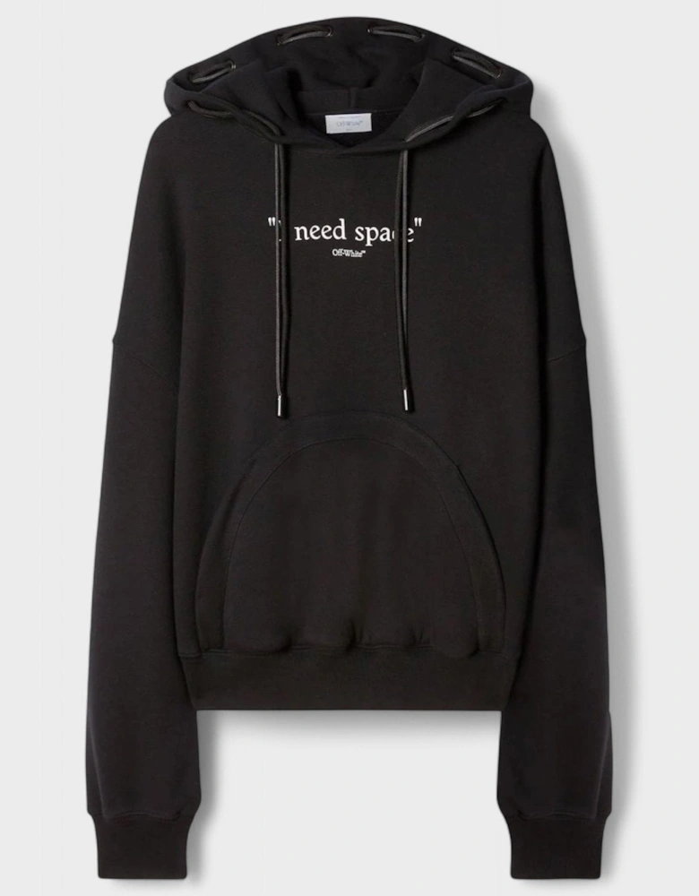 Give Me Space Dbl String Hoodie Black